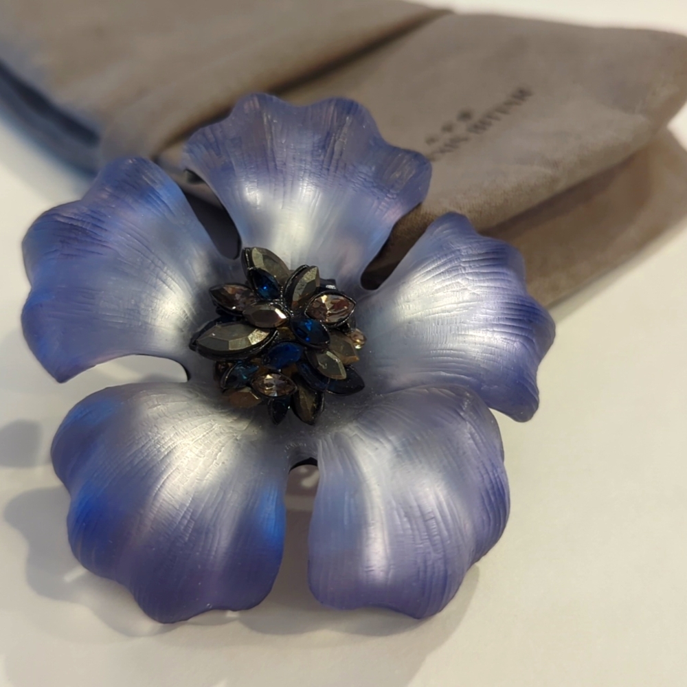 Alexis Bittar, lucite, Flower Pin Brooch